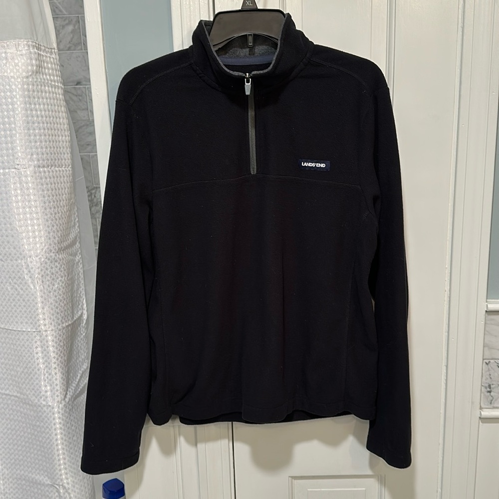 Men's Medium Lands' End Fleece Pullover Sweatshirt, Size M. New without tags
